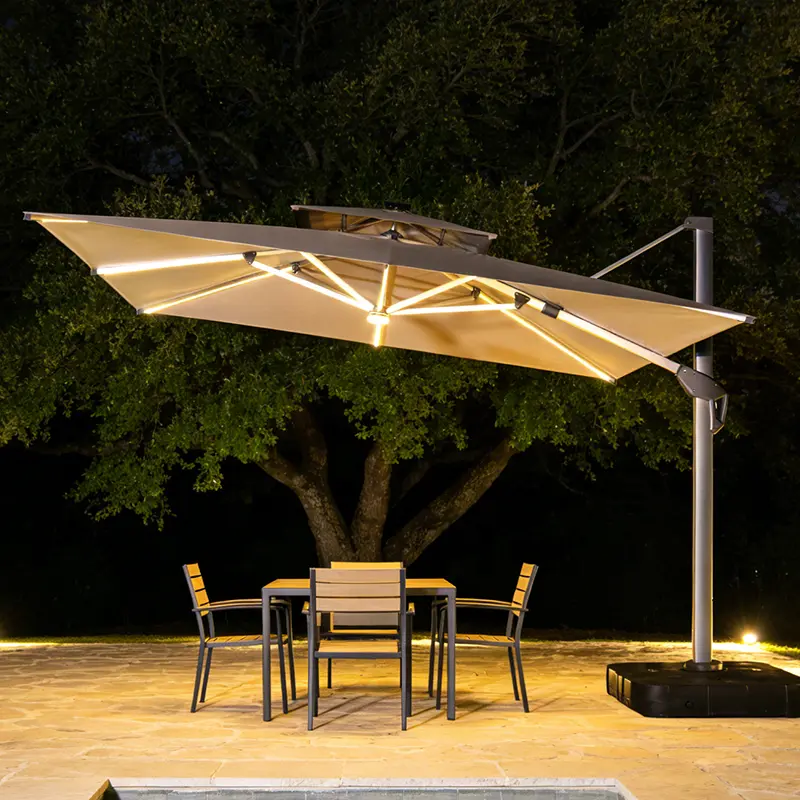 Solara Outdoor Solar LED Umbrella thumbnail 4