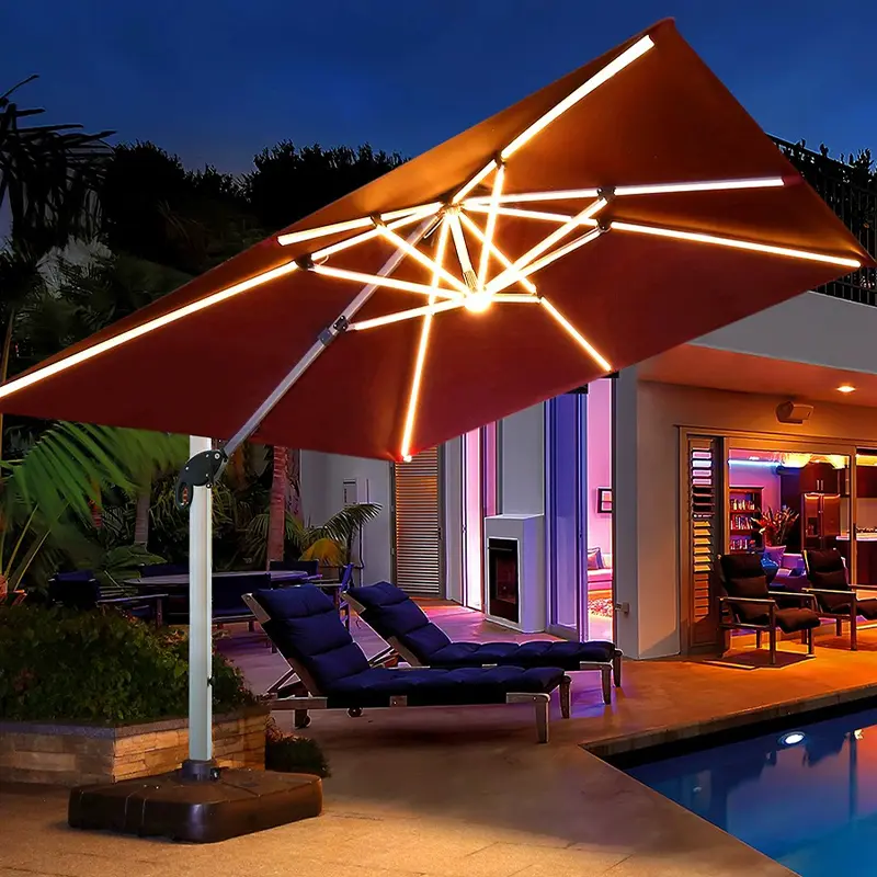 Solara Outdoor Solar LED Umbrella thumbnail 3