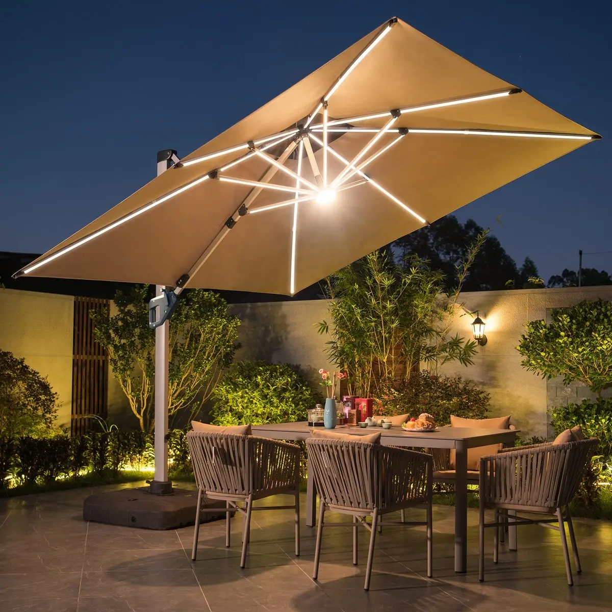 Rexfair Solara Outdoor Solar LED Umbrella