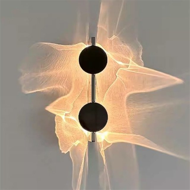 RippleGlow Rotating LED Wall Lamp double disc ripple light effect